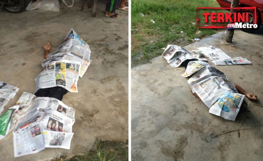 DUA beradik tiri maut dalam kemalangan di Kampung Hutan Buloh Melor. FOTO ihsan pembaca