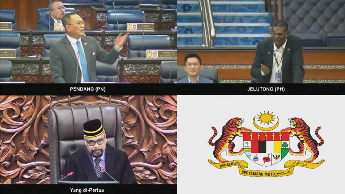 AWANG (atas, kiri), RSN Rayer (atas, kanan) dan  Ramli (bawah, kiri) di Dewan Rakyat. FOTO YouTube Parlimen Malaysia
