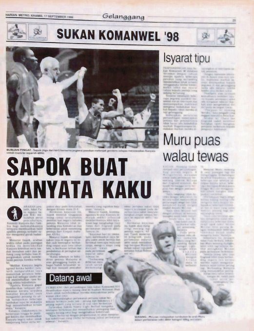 KERATAN akhbar Harian Metro 17 September 1998.