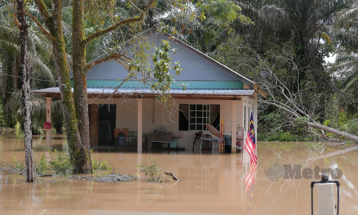 Keadaan banjir Pontian, Johor. FOTO Nur Aisyah Mazalan.