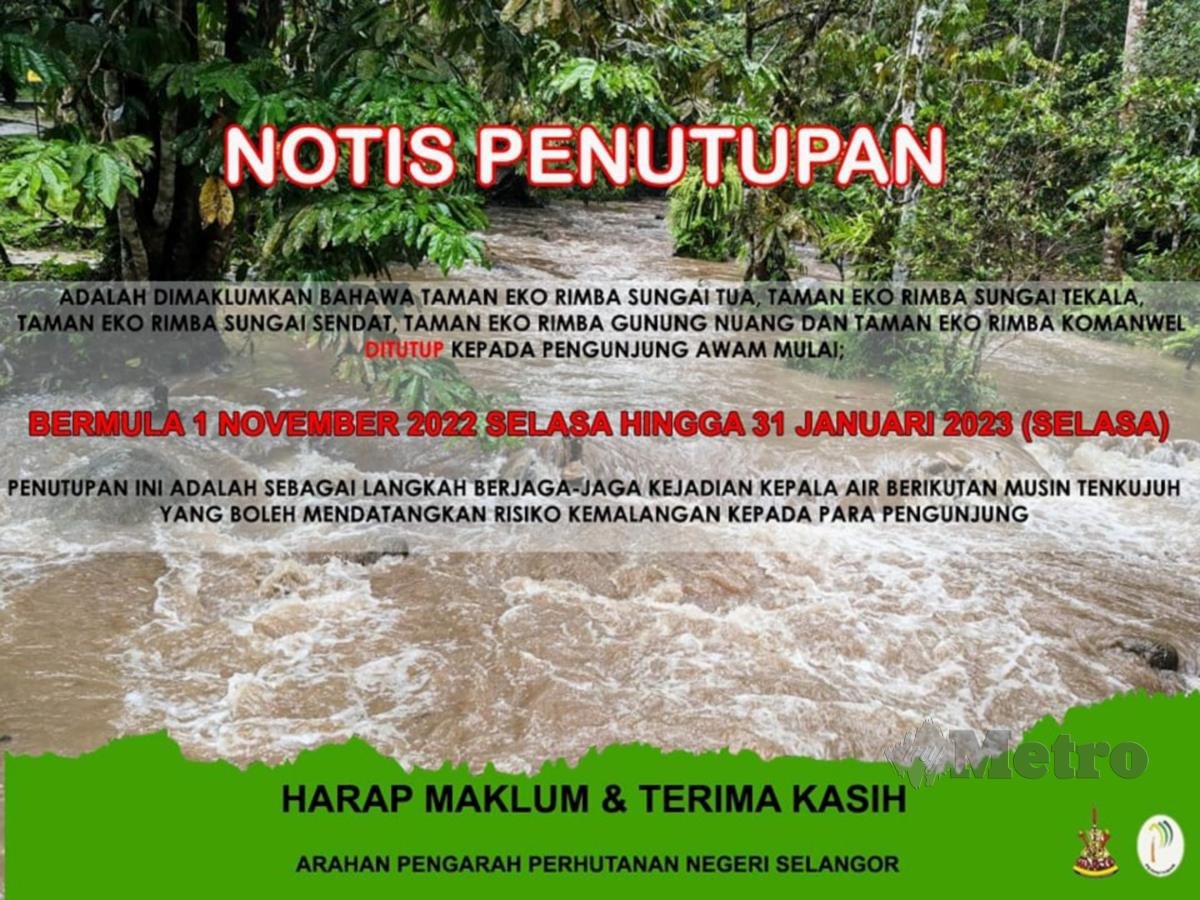 NOTIS Jabatan Perhutanan Negeri Selangor.