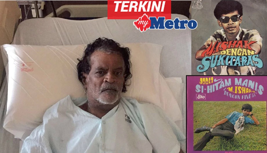 M Ishak ketika dirawat di Hospital Tan Tong Seng Singapura
