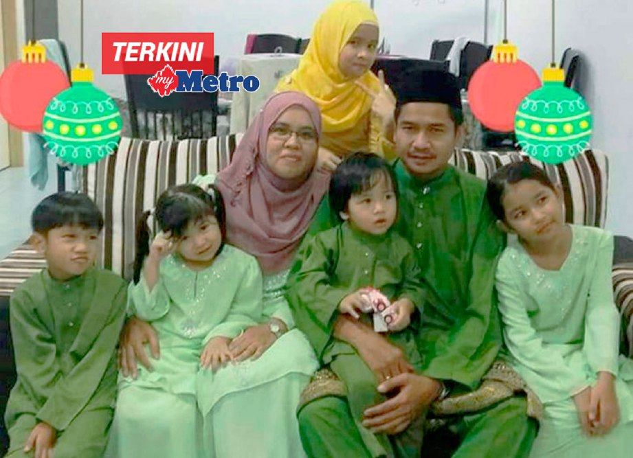Lima anak Allahyarham Mohd Noor dan Suriya akan dijaga datuk mereka. FOTO ihsan pembaca