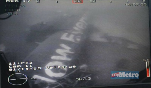 IMEJ yang dirakam Kenderaan Kawalan Jauh (ROV) kapal Singapura, RSS MV Swift Rescue. FOTO ihsan Tentera Laut Singapura