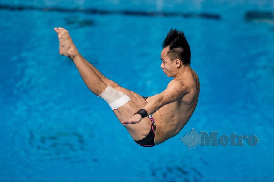 AKSI Yi Wei dalam acara   3 meter (m) papan anjal individu lelaki. - FOTO Bernama