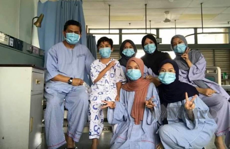 DR Samsu bersama lima anaknya dikuarantin.  FOTO IHSAN  ERIKA SYAMIM DR SAMSU AMBIA