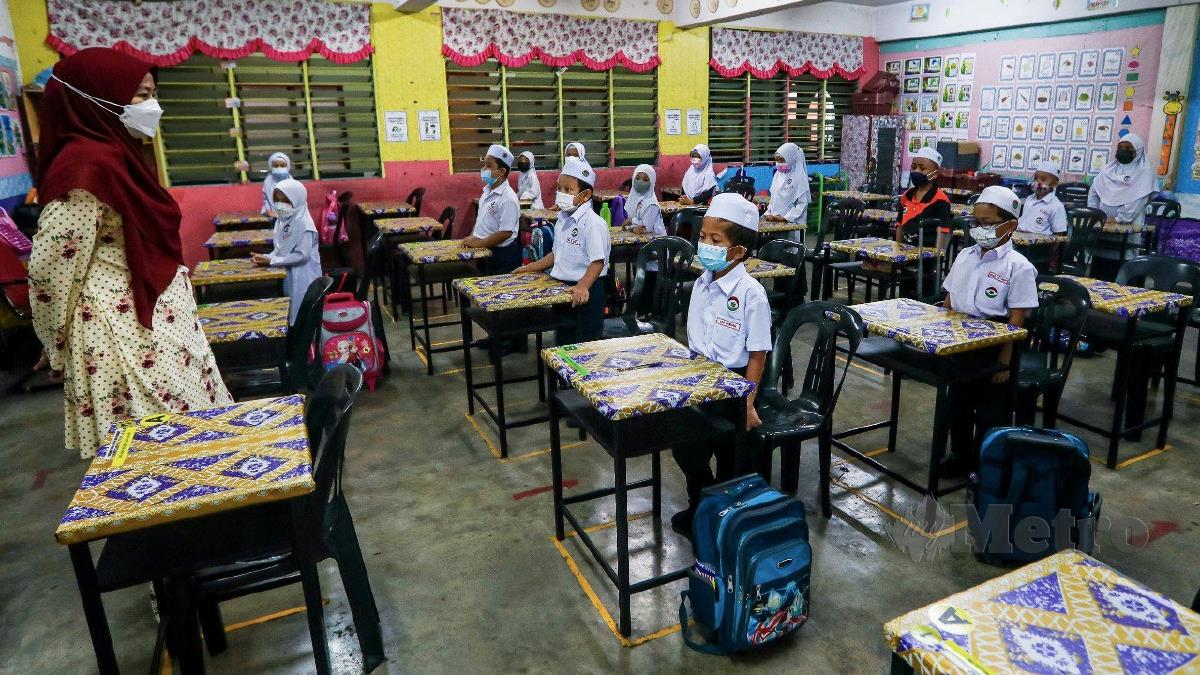 MURID Sekolah Rendah Islam Darul Aman (SRIDA) memulakan sesi persekolahan penggal ketiga. FOTO Luqman Hakim Zubir