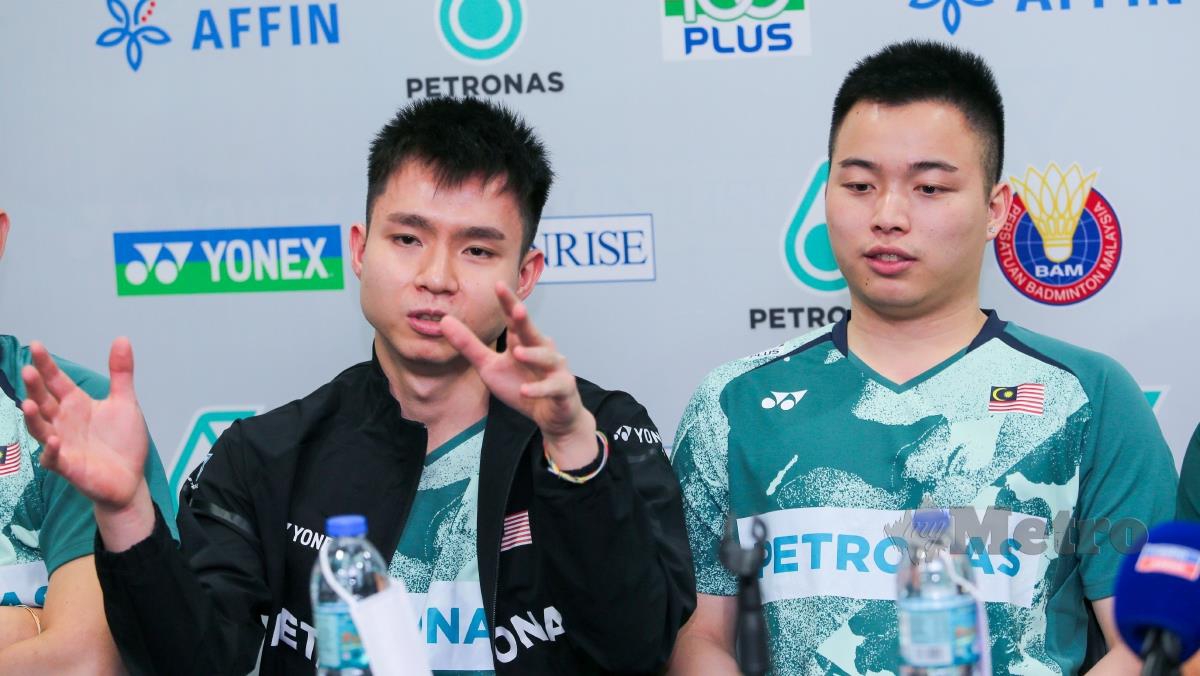 AARON (kanan) bersama Wooi Yik menganggap semua beregu di Jelajah Dunia Akhir mempunyai peluang sama rata untuk muncul juara. FOTO ASWADI ALIAS
