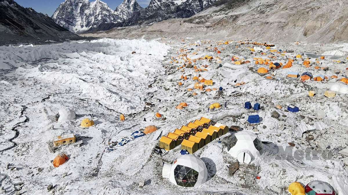 Base Camp Gunung Everest, gambar fail. FOTO AFP