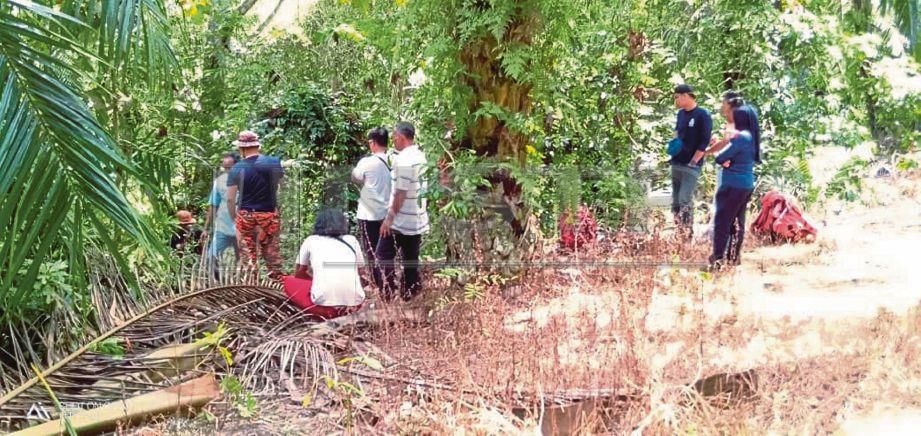 PASUKAN penyelamat bersama penduduk kampung berusaha mencari Abd Farid yang dilaporkan hilang ketika menjala ikan dalam ladang kelapa sawit dekat Jalan Bypass ke Kota Tinggi, hari ini. FOTO ihsan bomba. 