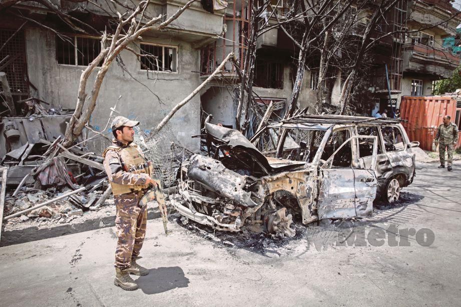 LOKASI kejadian terkena bom tepi jalan di barat Afghanistan.