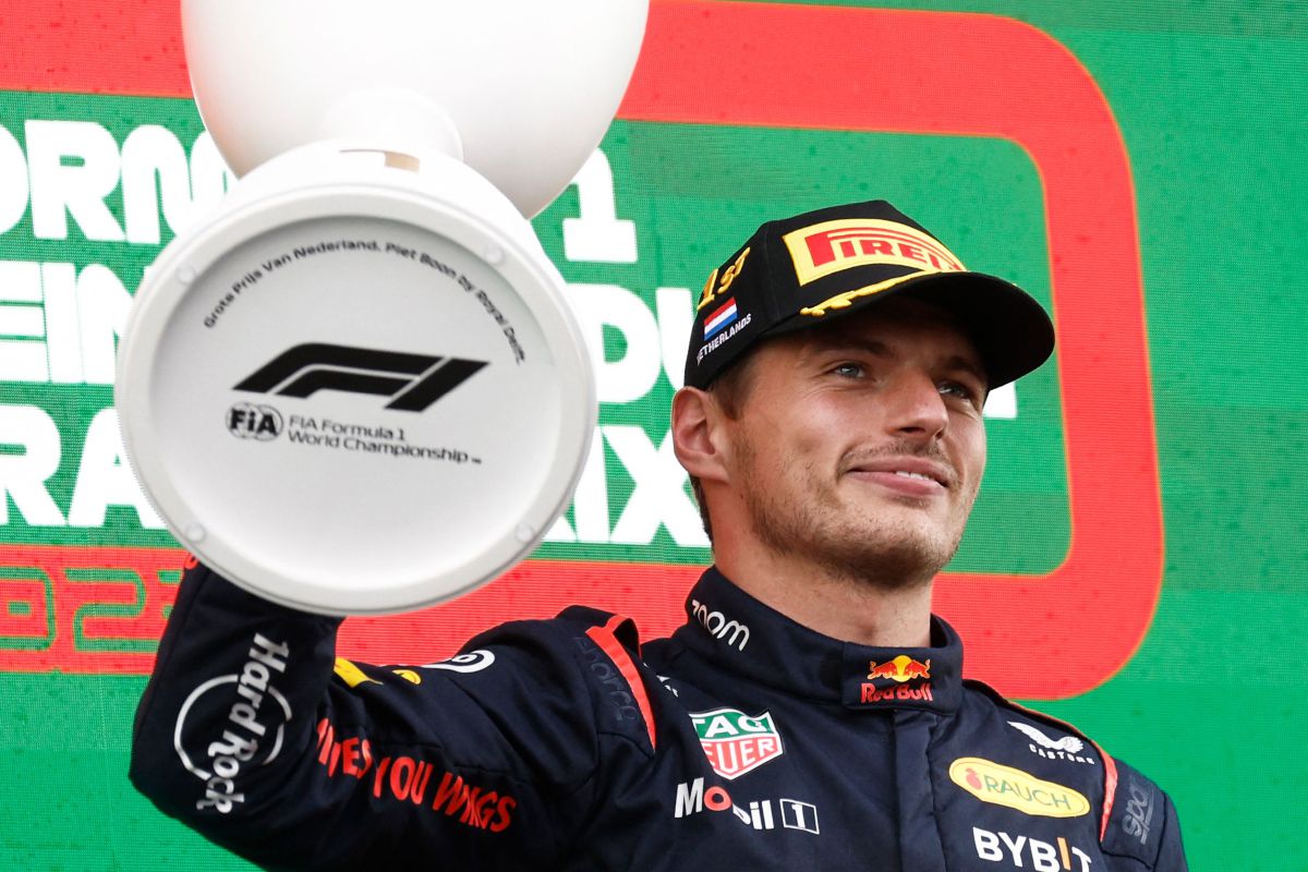 MAX Verstappen meraikan kejayaan memenangi Grand Prix Belanda. FOTO AFP
