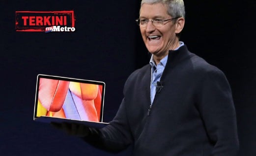 COOK memperkenal Apple MacBook baru. FOTO AP