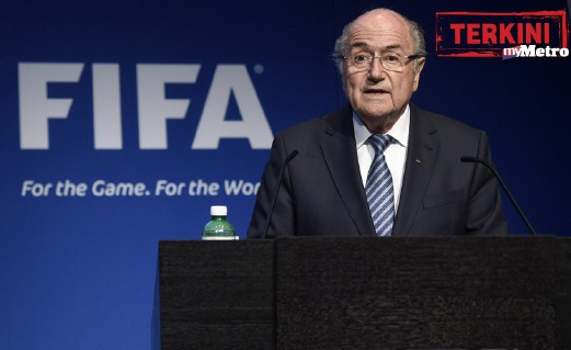 BLATTER ketika sidang media di ibu pejabat FIFA di Zurich. FOTO AP