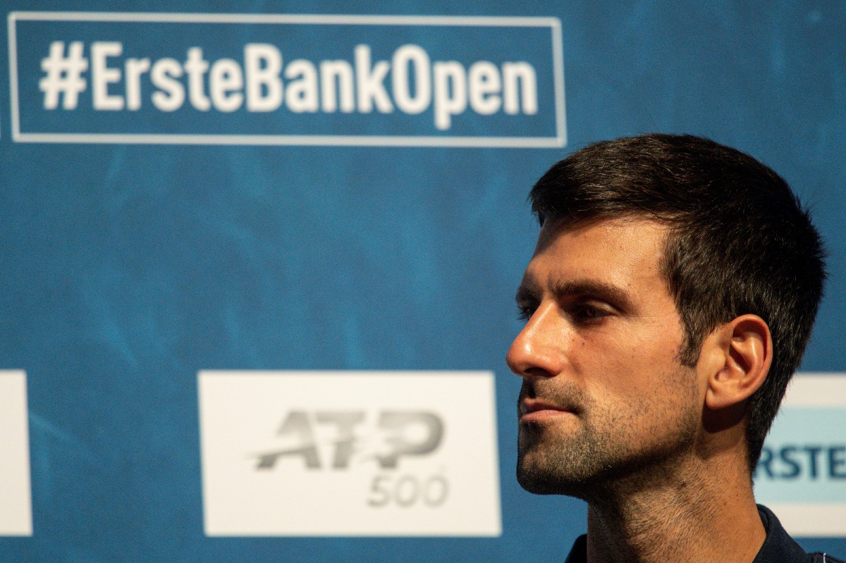 DJOKOVIC pada sidang media menjelang ATP Vienna. FOTO ATP 