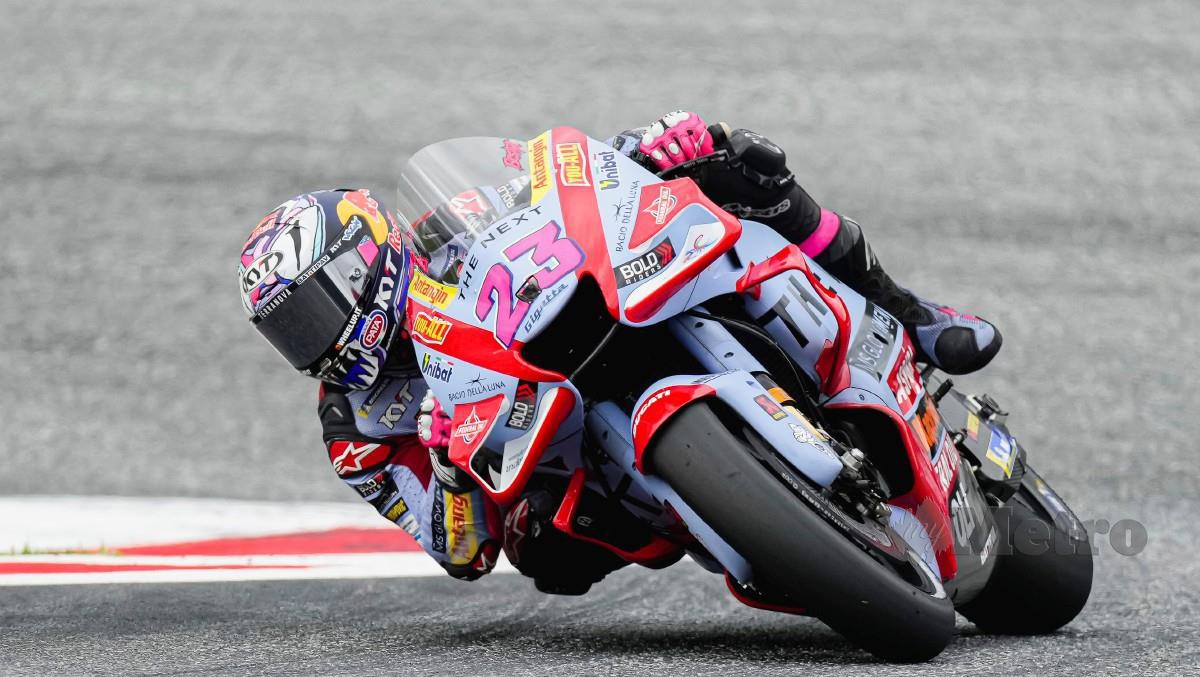 BASTIANINI meraih petak utama sulung MotoGP di Austria. FOTO AP