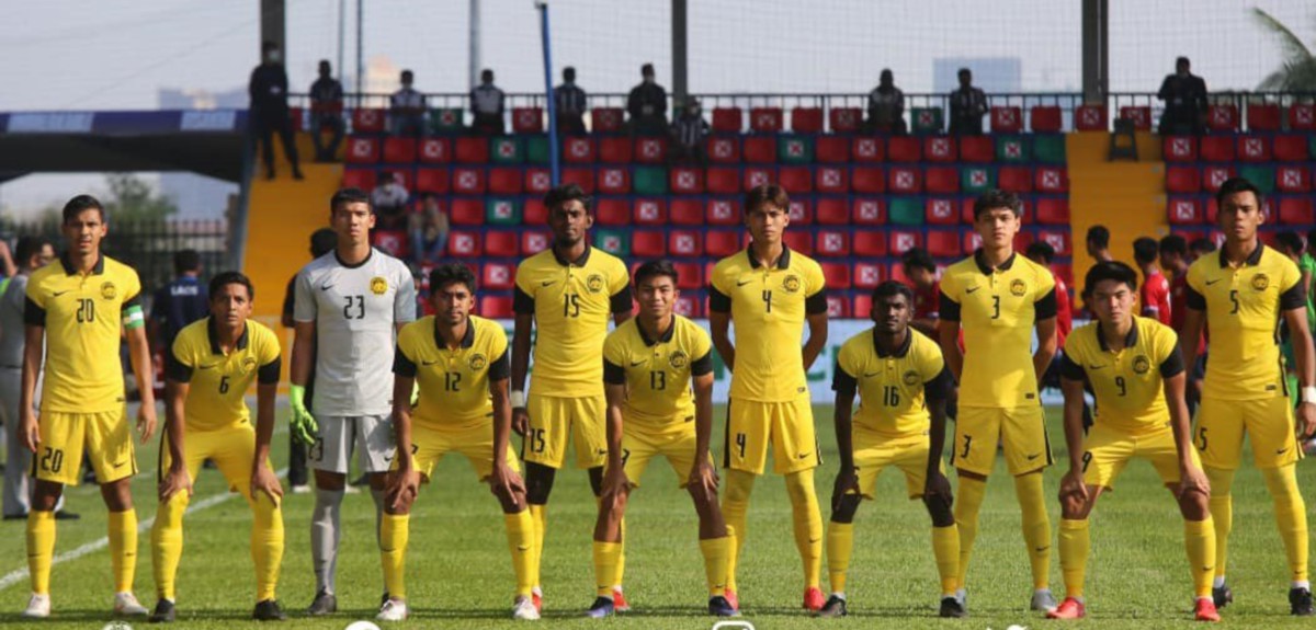 SKUAD B-23 negara wajib melakar kemenangan dengan meledak dua gol tanpa bolos bagi memastikan tiket ke peringkat seterusnya menjadi kenyataan. FOTO Ihsan Persatuan Bolasepak Malaysia