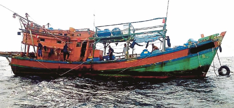 BOT nelayan warga Vietnam yang ditahan APMM Kudat. FOTO Ihsan APMM