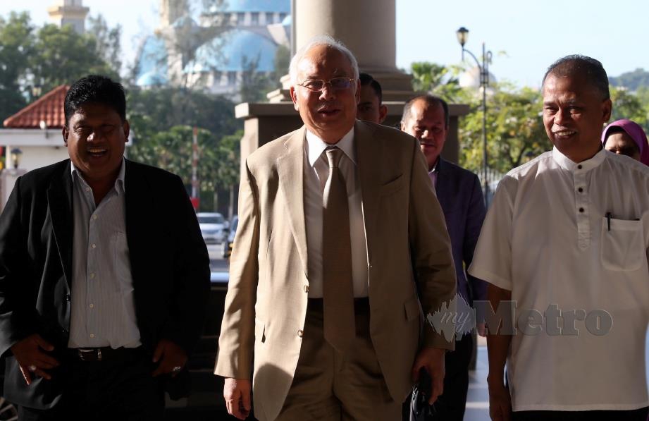BEKAS Perdana Menteri Datuk Seri Najib Razak hadir pada Prosiding bela diri terhadap tuduhan pecah amanah, Rasuah dan Pengubahan Wang Haram di Mahkamah Kuala Lumpur. FOTO Mohamad Shahril Badri Saali
