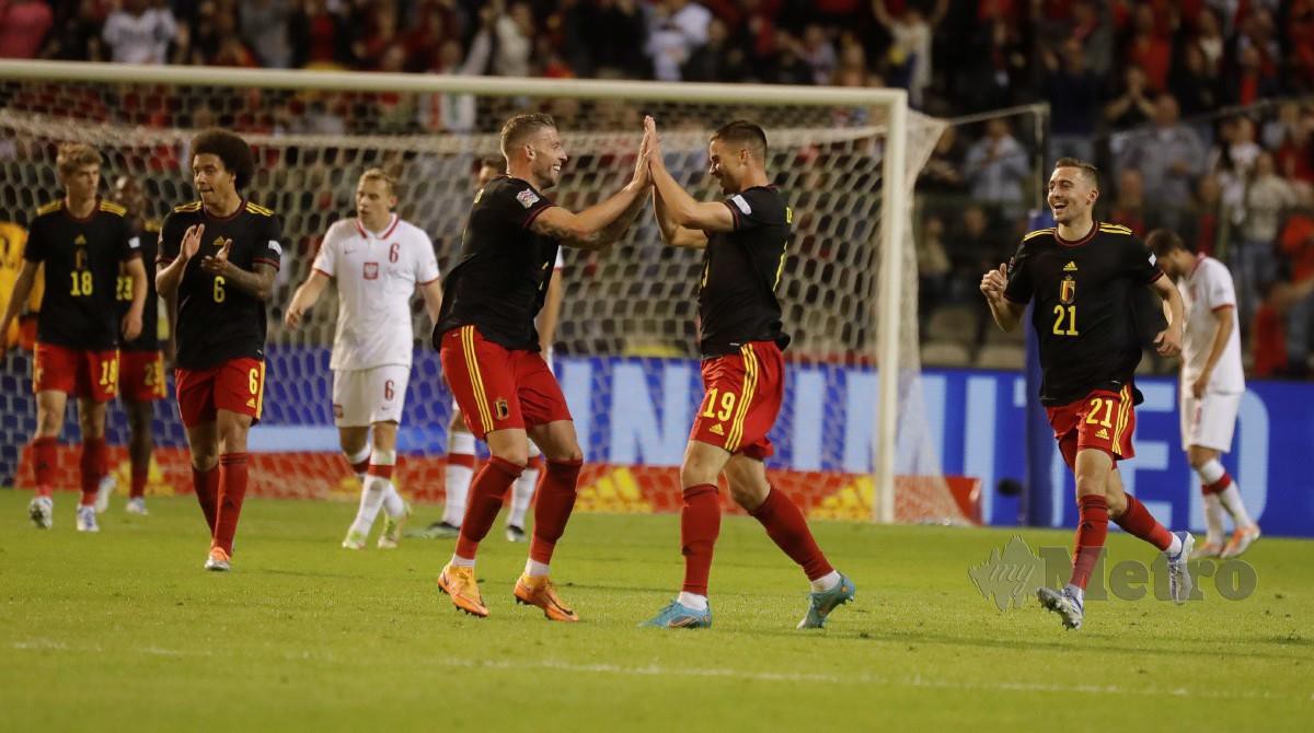 TOBY Alderweireld raikan gol Belgium. -FOTO EPA