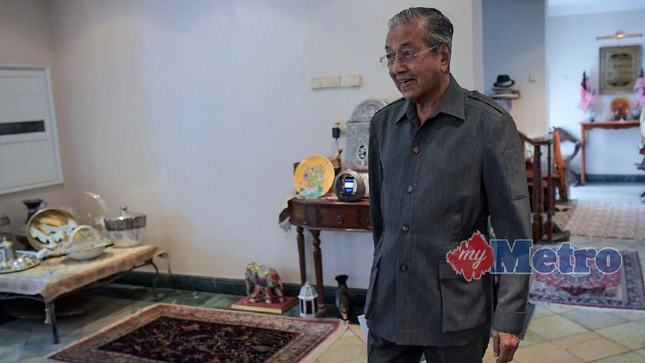 DR Mahathir ketika ditemui di kediaman beliau. FOTO Bernama
