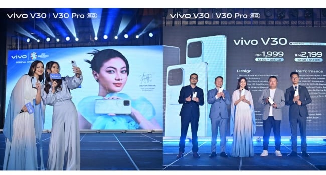 vivo memperkenalkan siri V30 5G baharu, lebih canggih dari sebelumnya. Foto - vivo
