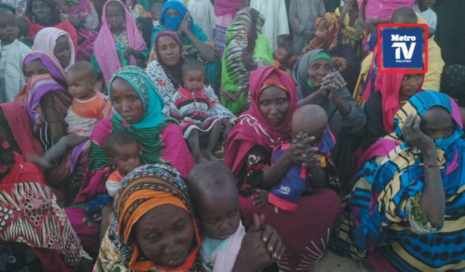 WAJAH duka sebahagian penduduk kampung Wadjigui, Kanem yang menanti sumbangan makanan daripada pihak luar.