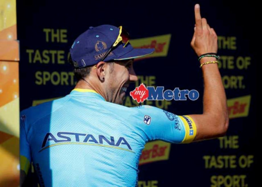 FRAILE  memenangi peringkat ke-14 Tour de France, awal pagi tadi. FOTO/AFP 