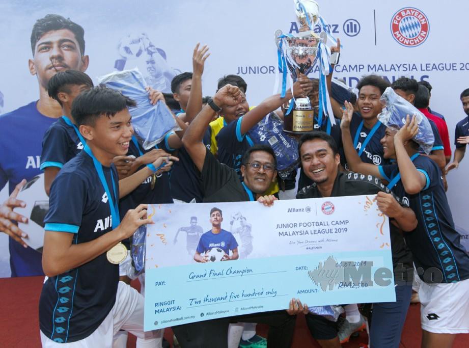 Pantai Timur muncul juara Pertandingan Bola Sepak Junior Allianz Liga Malaysia 2019.