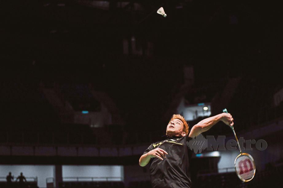 Aksi atlet para badminton negara, Cheah Liek Hou ketika menyertai kejohanan baru-baru ini. 