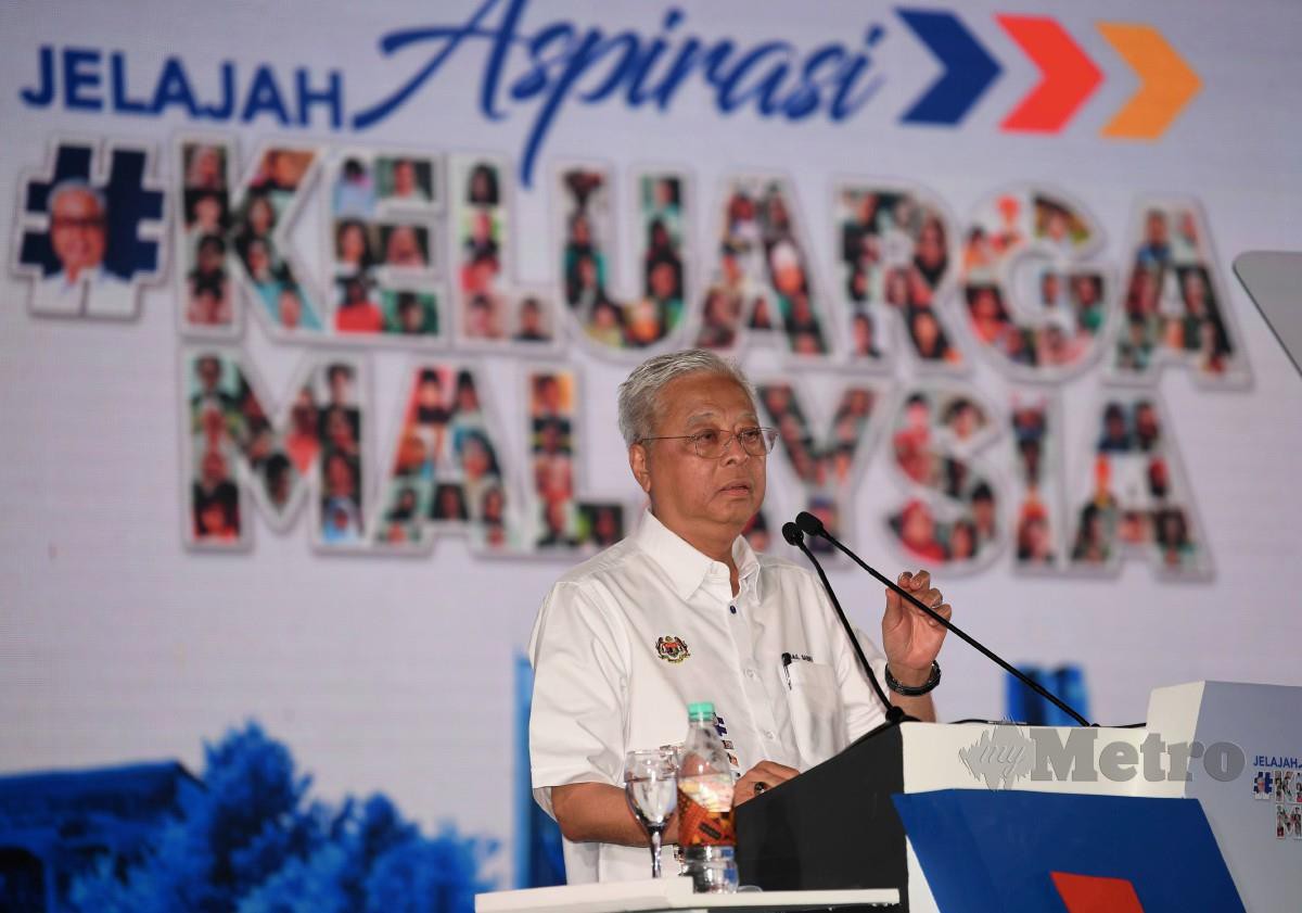 ISMAIL Sabri berucap ketika merasmikan Program Jelajah Aspirasi Keluarga Malaysia 2022 Peringkat Selangor. FOTO Bernama 