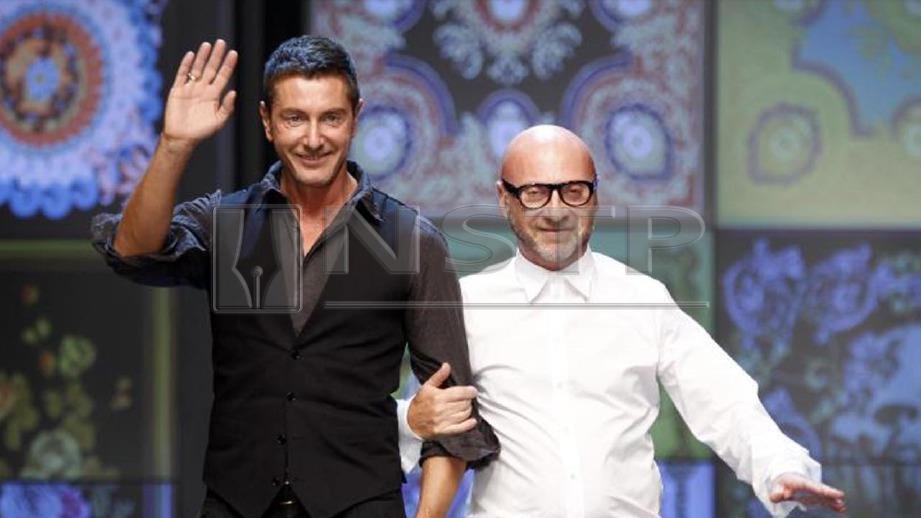 Pereka Itali, Domenico Dolce (kanan) dan Stefano Gabbana mohon maaf kepada China. FOTO REUTERS
