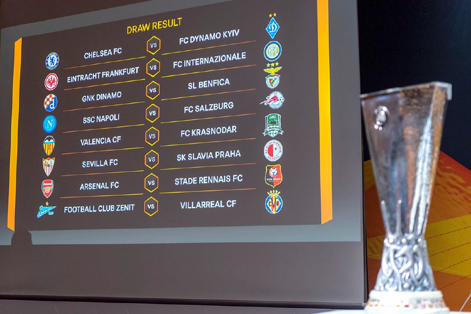 UNDIAN 16 pasukan terakhir Liga Europa yang diadakan di Nyon, Switzerland. FOTO AFP