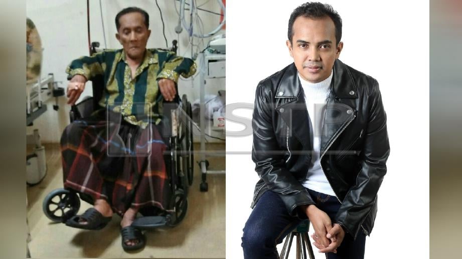EZAD (kanan) belum sempat melawat bapanya, Mohd Lazim (kiri) yang sakit kerana terikat komitmen kerja. FOTO Arkib NSTP dan Ihsan Rozita Lazim