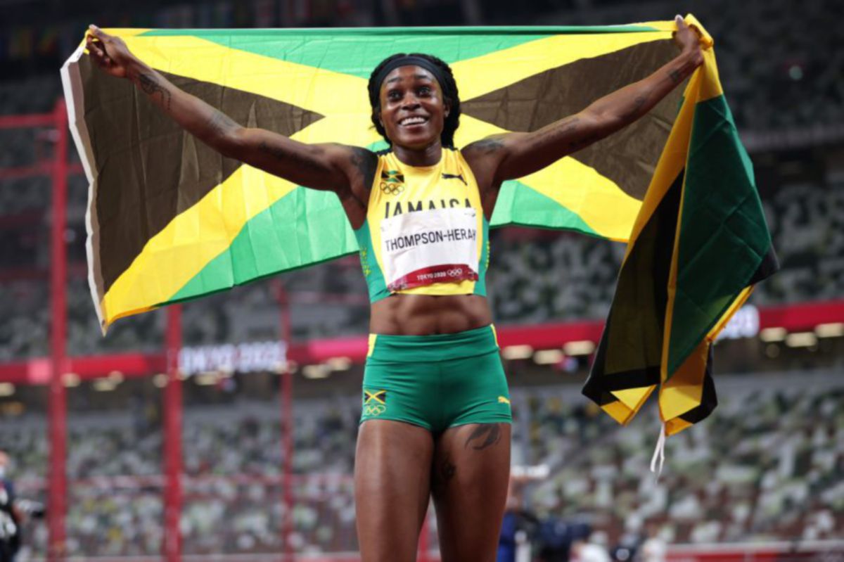 Jaguh pecut Jamaica, Elaine Thompson-Herah. FOTO Agensi