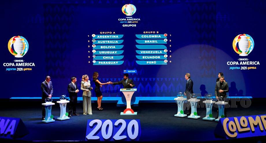 Sekitar undian Kejohanan Bola Sepak Copa America 2020. FOTO AFP