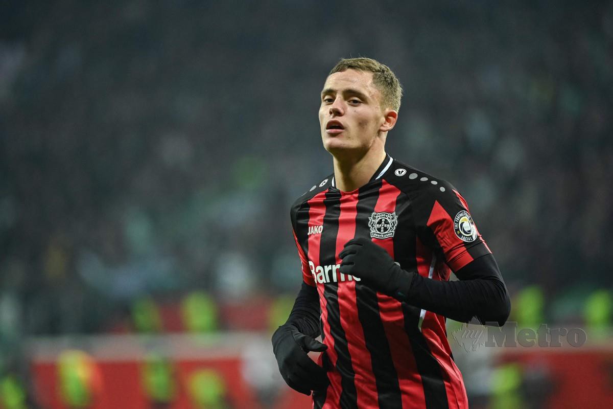 Leverkusen's German forward Florian Wirtz looks on during the UEFA Europa League Group G football match Bayer 04 Leverkusen v Celtic in Leverkusen, western Germany, on November 25, 2021. (Photo by Ina Fassbender / AFP)