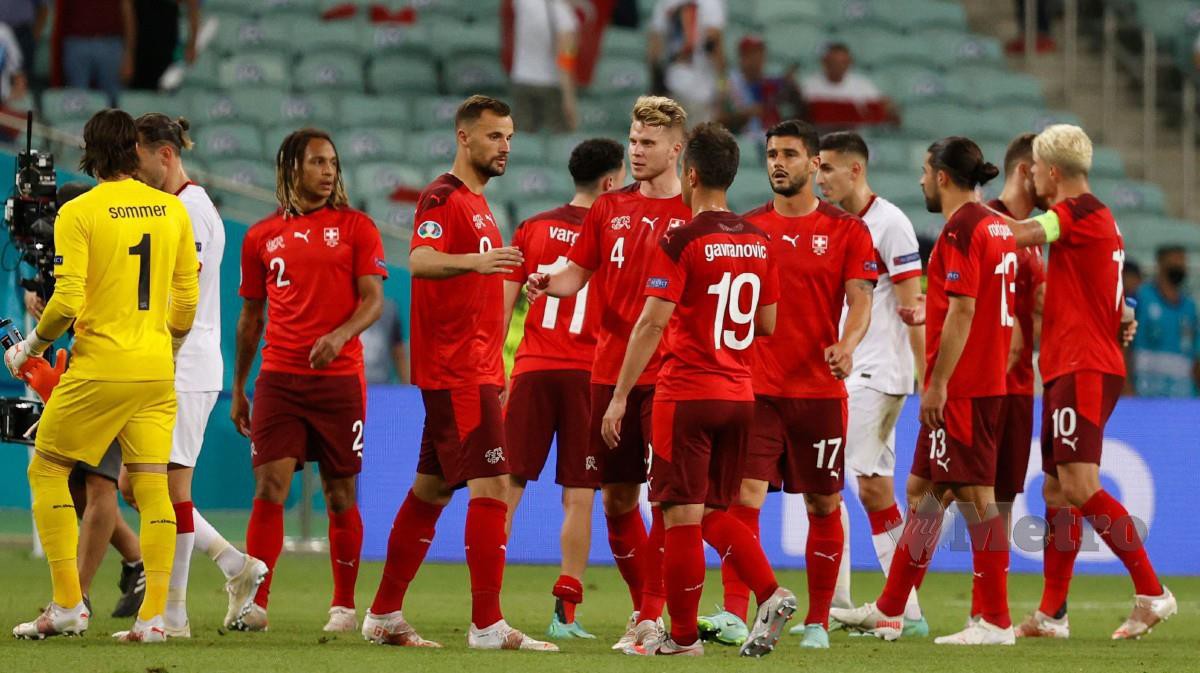 SWITZERLAND harus menunggu terlebih dulu untuk menjadi pasukan ketiga terbaik daripada enam kumpulan Euro 2020. FOTO AFP
