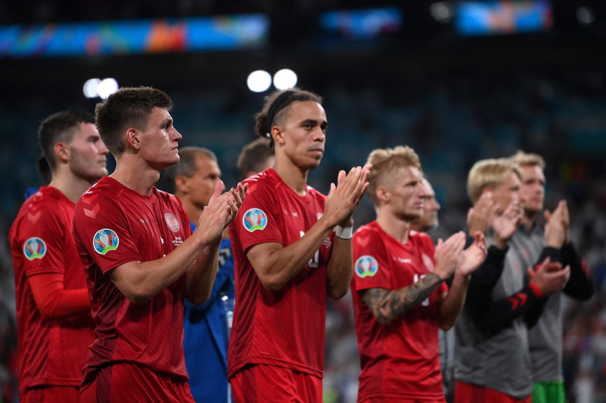 PERJUANGAN Denmark di Euro 2020 terhenti di separuh akhir selepas tewas kepada England. FOTO AFP