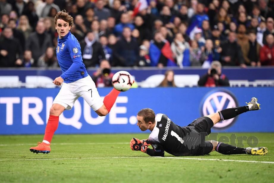 GRIEZMANN menjaringkan gol keempat Perancis di Stadium Stade de France. - FOTO AFP