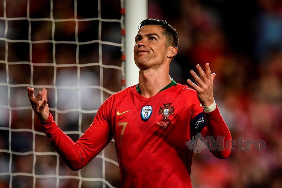 Penyerang Portugal, Cristiano Ronaldo. FOTO AFP.