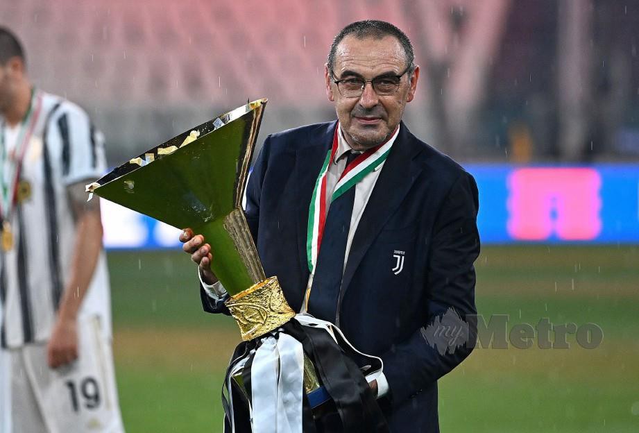 SARRI yakin Juventus akan kembali bangkit walaupun tewas pada aksi terakhir Serie A. FOTO AFP