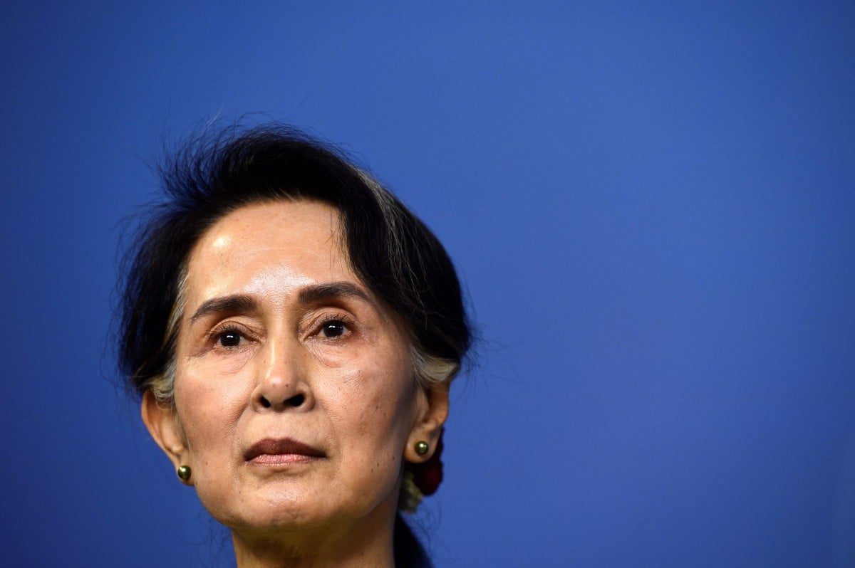 Kaunselor Negara Aung San Suu Kyi kini direman dan akan diadili mengikut undang-undang Myanmar. Foto AFP