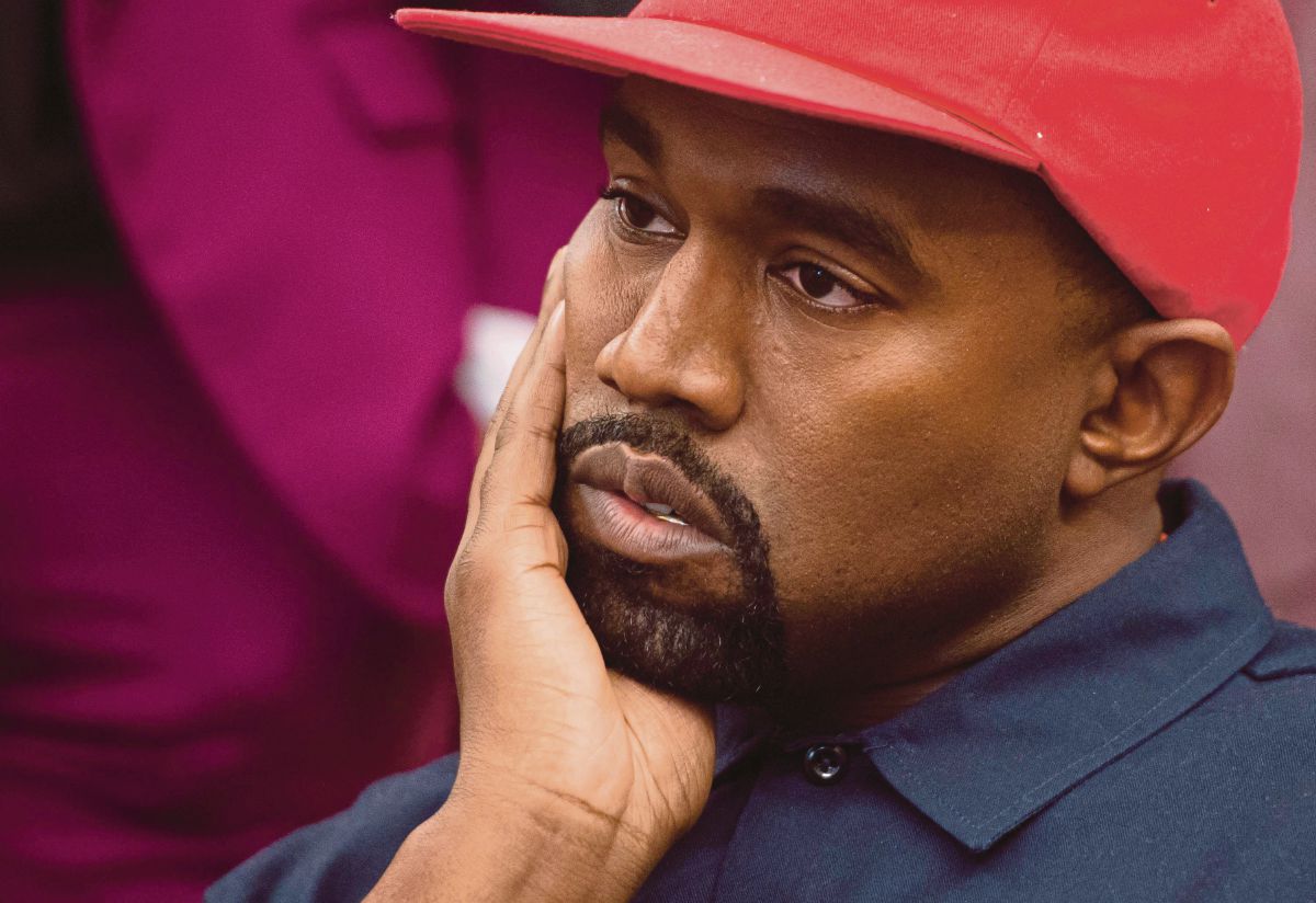 Kanye West membayar RM890,000 sebulan sebagai wang nafkah untuk anak-anak mereka yang kini dalam jagaan Kardashian. FOTO AFP