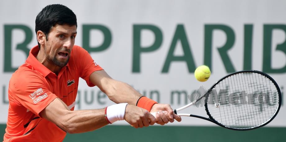 AKSI Djokovic ketika menentang  Hurkacz. - FOTO Agensi