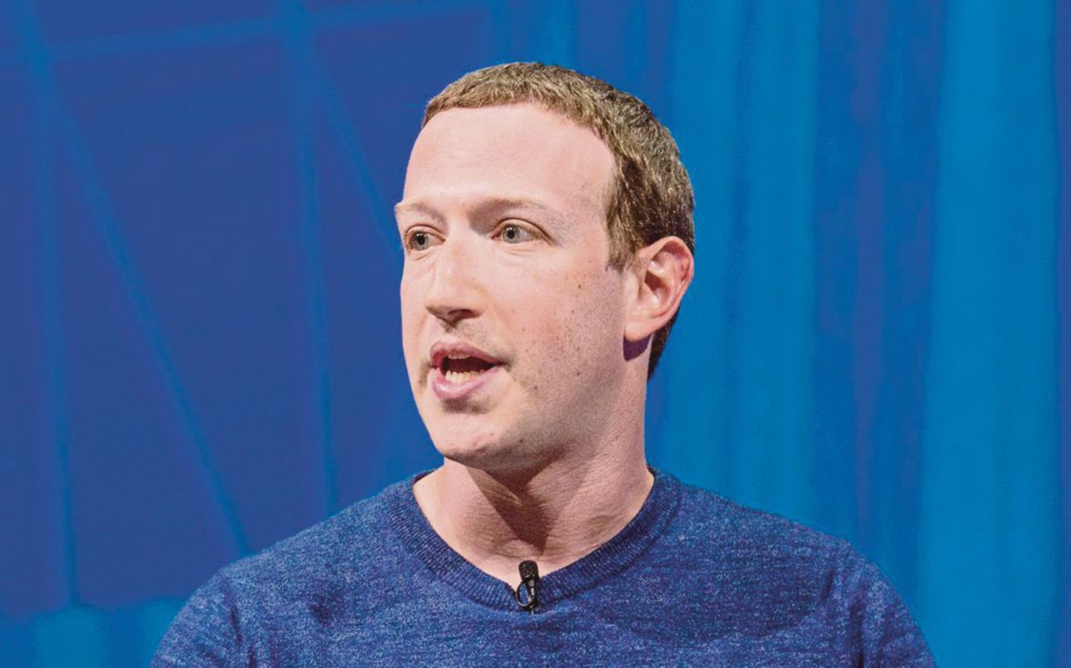 MARK Zuckerberg, gambar fail. FOTO Bloomberg