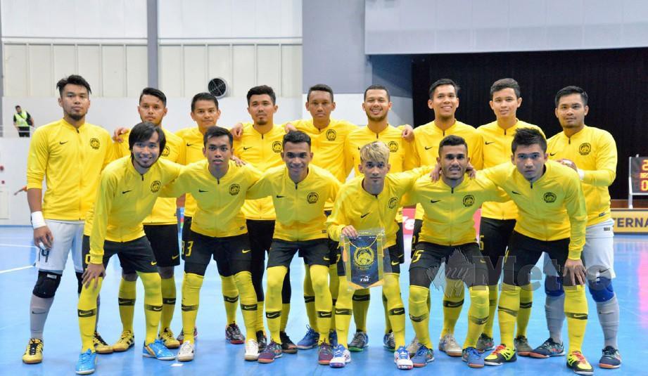 Barisan pemain skuad futsal kebangsaan. FOTO  Ihsan FAM