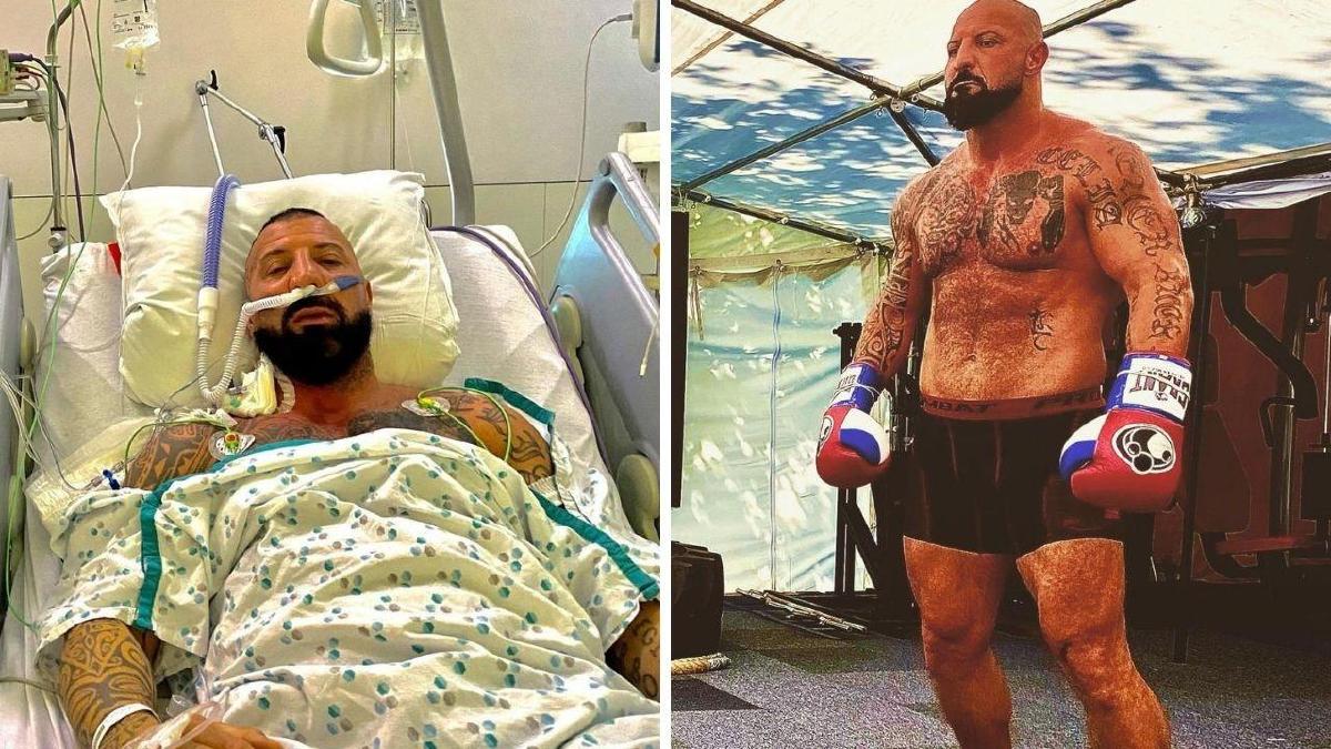 Frederic Sinistra muncul juara dunia tiga kali. Gambar kiri keadaan Sinistra ketika menjalani rawatan di hospital. FOTO Ihsan Foxsport.com