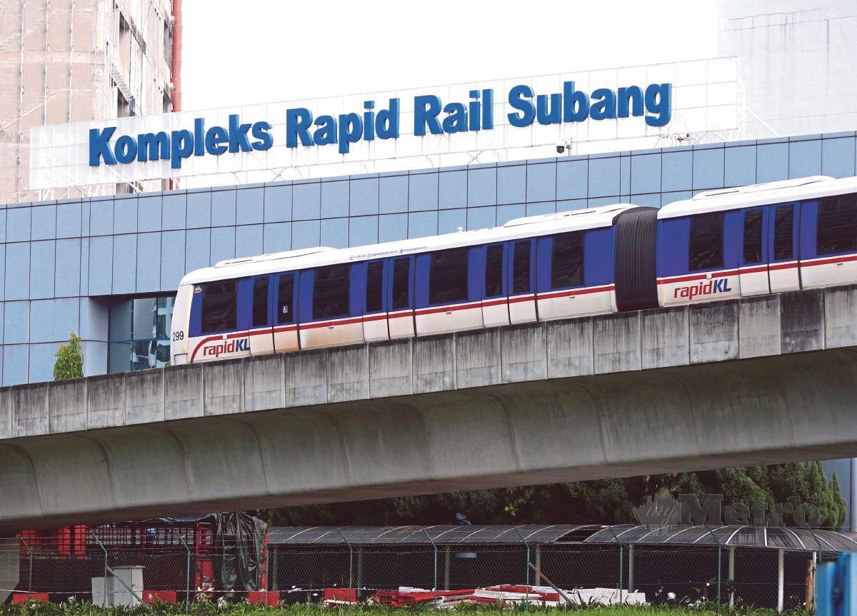 PERKHIDMATAN LRT antara Stesen Kelana Jaya dan Stesen Ampang Park digantung selama seminggu. FOTO arkib NSTP