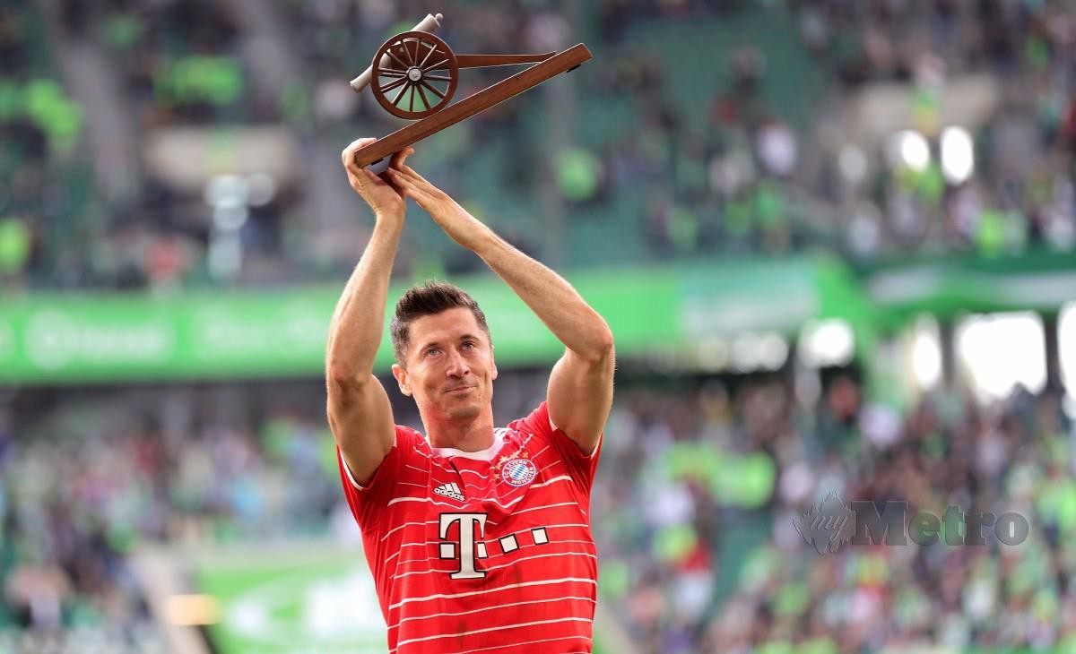 LEWANDOWSKI mengesahkan untuk tinggalkan Bayern. -FOTO EPA
